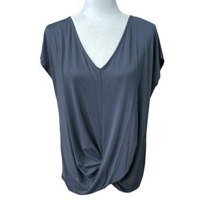 iGenjun Short Sleeve Top Blue Grey Size Large NWT